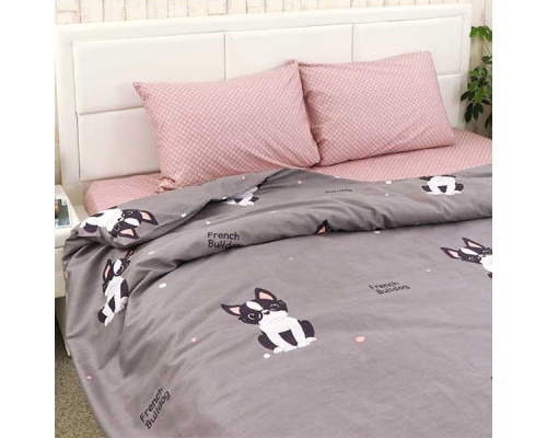 Комплект наволочок SoundSleep French bulldog бязь 40х60 см рожевий (2800004807104)