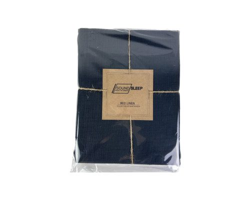 Простирадло на гумовій стрічці Muslin SoundSleep Graphite графіт 180х200 см