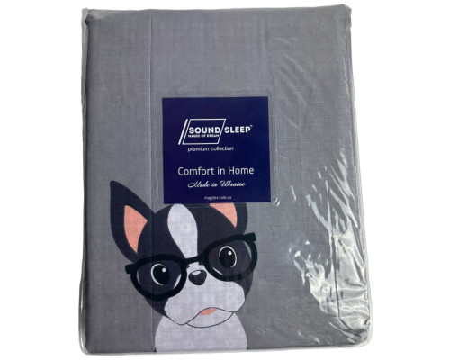 Комплект постільної білизни French bulldog SoundSleep полуторний