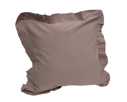 Наволочка декоративна з рюшами Stonewash Pastel Pink SoundSleep 45х45 см