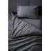 Комплект постільної білизни SoundSleep Stonewash Adriatic полуторний dark gray сірий