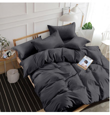 Комплект постільної білизни SoundSleep Stripe Antracit сатин-страйп антрацит сімейний