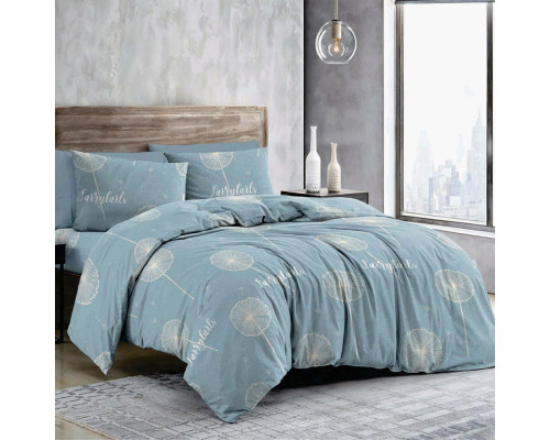 Комплект постільної білизни SoundSleep Fairy Blue бязь сімейний 160х220 см блакитний (2800004979511)