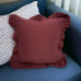 Наволочка декоративна з рюшами Muslin Burgundy SoundSleep бургунді 45х45 см