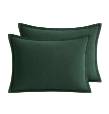 Комплект наволочок SoundSleep Stonewash Adriatic dark green з кантом 50х70 см 2 шт зелений (2800004769617)