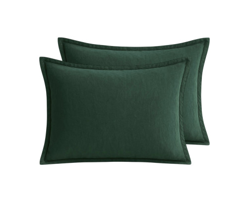 Комплект наволочок SoundSleep Stonewash Adriatic dark green з кантом 50х70 см 2 шт зелений (2800004769617)