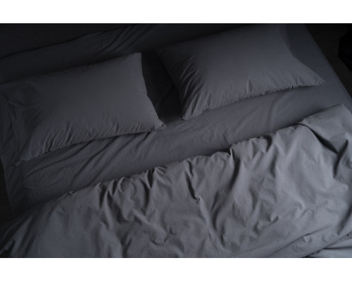 Комплект постільної білизни SoundSleep Stonewash Adriatic полуторний dark gray сірий