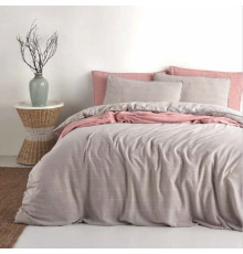 Комплект постільної білизни SoundSleep Stonewash AURA OPAL GREY сірий євро