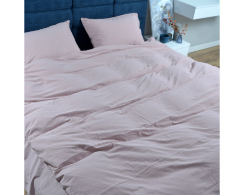 Комплект постільної білизни SoundSleep Stonewash Adriatic євро milky pastel pink рожевий