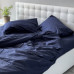 Комплект постільної білизни Stripe Sense Dark Blue сатин-страйп SoundSleep темно-синій сімейний