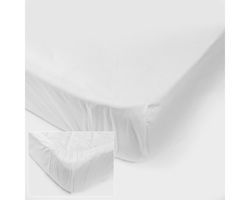 Простирадло на гумці SoundSleep PR80R-Ran-100 White ранфорс 140х200 см білий (91532749)