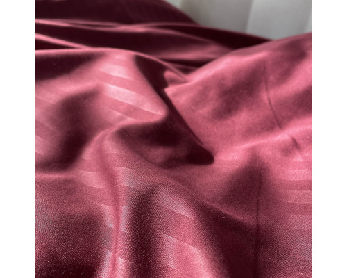 Комплект постільної білизни Emily Fiber Bordo Stripe мікрофібра односпальний 140х205 см бордо (2800005069167)