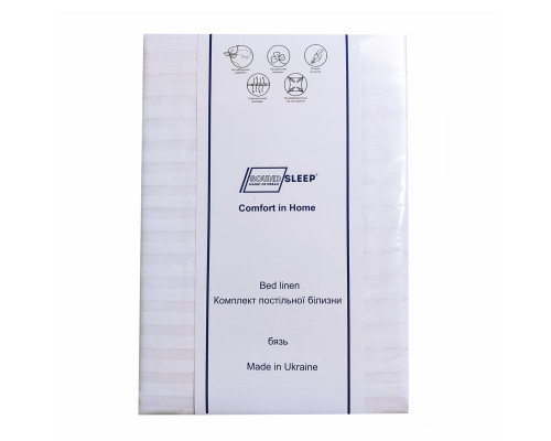 Комплект постільної білизни SoundSleep Stripy White бязь двоспальний 175х215 см (2800005045185)