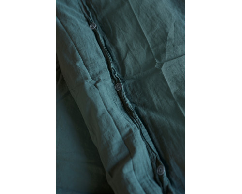 Комплект постільної білизни SoundSleep Stonewash Adriatic Dark Green зелений полуторний (92847002)