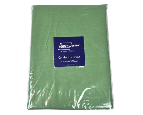 Простирадло на гумці Soft Green SoundSleep бязь зелена 140х200 см