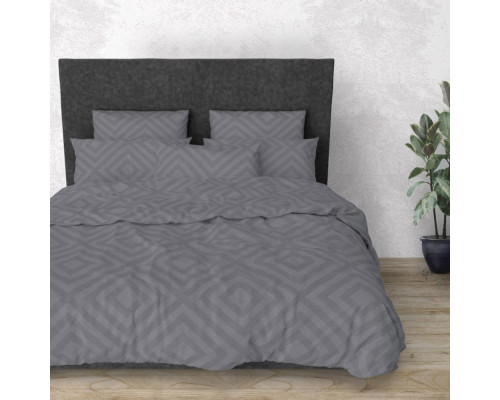 Простирадло на гумці SoundSleep Rhomb Grey бязь 160х200х20 см сіра (2800004674621)