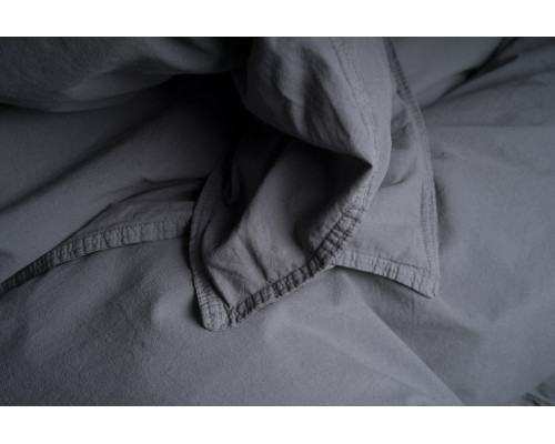 Комплект постільної білизни SoundSleep Stonewash Adriatic полуторний dark gray сірий
