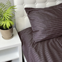 Комплект наволочок SoundSleep Stripe Sense Chocolate сатин-страйп 50х70 см шоколадний (2800004805629)