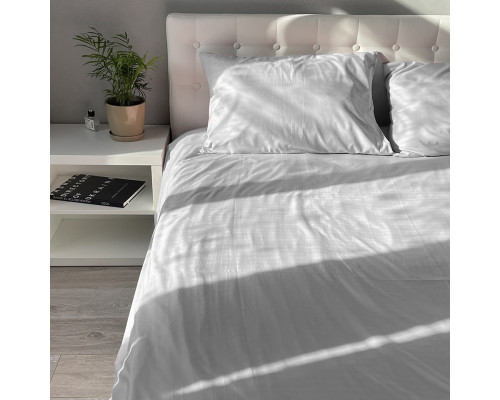 Комплект постільної білизни Emily Fiber White Stripe мікрофібра односпальний 140х205 см білий (2800005052930)