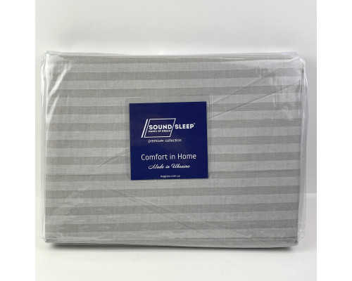 Простирадло на гумці Stripy Grey SoundSleep бязь 160х200 см