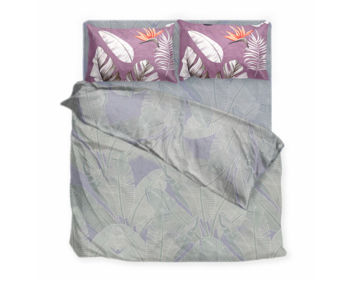 Комплект постільної білизни SoundSleep Banana Leaves бязь Євро 200х220 см бузковий (2800004783613)