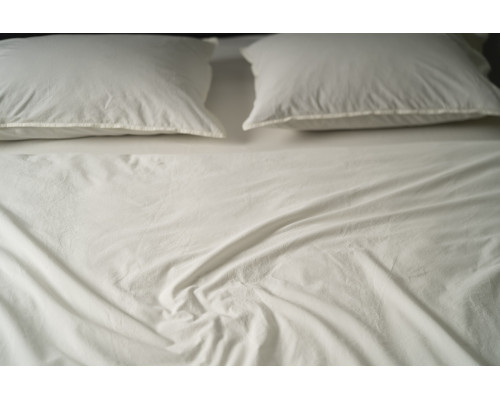 Комплект постільної білизни SoundSleep Stonewash Adriatic сімейний milky молочний