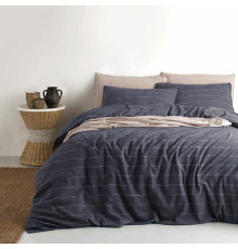 Комплект постільної білизни SoundSleep Stonewash AURA MAVI євро синій (51725459)