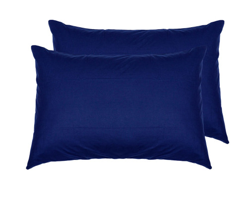 Комплект наволочок SoundSleep Dyed Dark Blue ранфорс 50х70 см 2 шт (93121675)