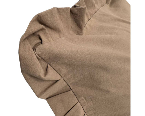 Наволочка декоративна з рюшами Stonewash Coffee SoundSleep 45х45 см