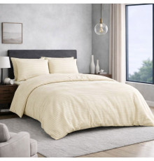 Комплект постільної білизни SoundSleep Stripy Crem бязь двоспальний євро 200х220 см кремовий (2800005024401)