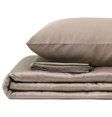 Простирадло на гумці сатинова SoundSleep бежевий 180х200 см