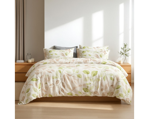 Підковдра SoundSleep Floral 200х220 см фланель біло-бежева (2800004996778)