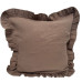 Наволочка декоративна з рюшами Muslin Coffee SoundSleep кава 45х45 см