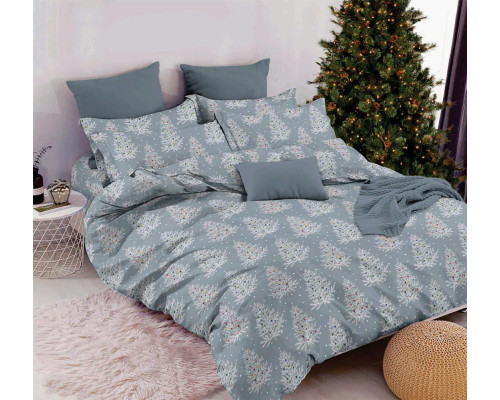 Наволочка декоративна SoundSleep Winterly Тепло зимових снів бязь 45х45 см сіра (2800004903684)