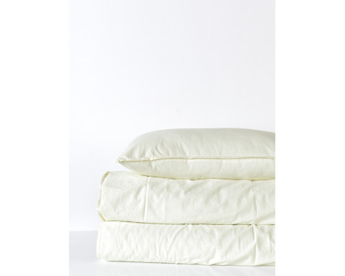 Комплект постільної білизни SoundSleep Stonewash Adriatic сімейний milky молочний