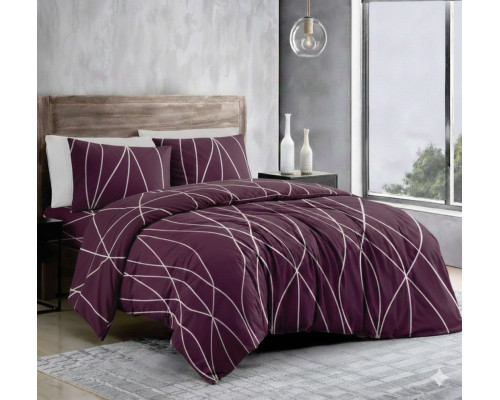 Комплект постільної білизни SoundSleep Marsala Wave бязь-голд сімейний 140х215 см (2800005071849)