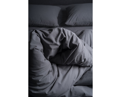 Комплект постільної білизни SoundSleep Stonewash Adriatic полуторний dark gray сірий