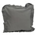 Наволочка декоративна з рюшами Stonewash Dark Gray SoundSleep 45х45 см