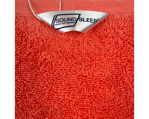 Рушник махровий з петелькою SoundSleep Delicat персиковий пух 500г/м2 50х90 см