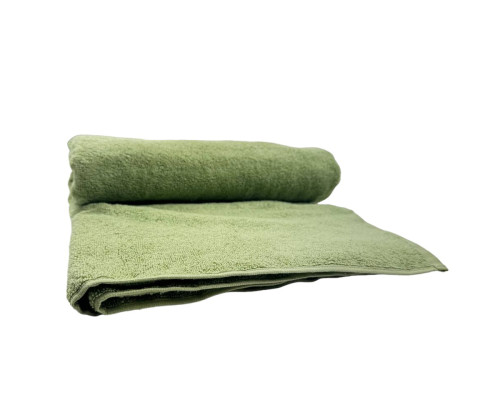 Рушник махровий з петелькою SoundSleep Delicat олива 500г/м2 70х140 см