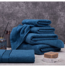 Набір рушників SoundSleep Rossa 2 шт махрових 50х90 см і 70х140 см 400г сині (2800004680028)