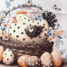 Кухонний рушник SoundSleep Курочка в кошику вафельний 34х60 см бежевий (2800004763875)