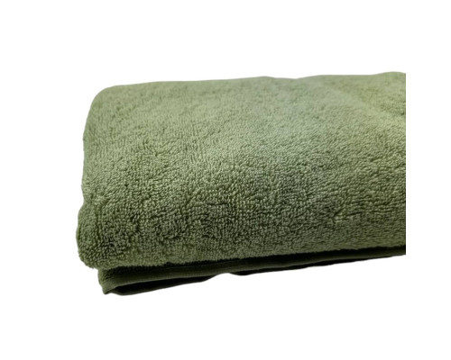Рушник махровий з петелькою SoundSleep Delicat олива 500г/м2 70х140 см