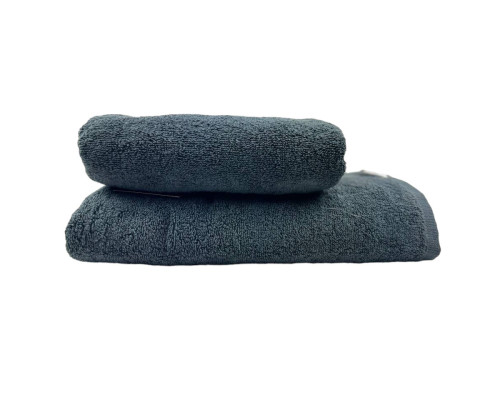 Рушник махровий з петелькою SoundSleep Delicat темно-сірий 500г/м2 50х90 см