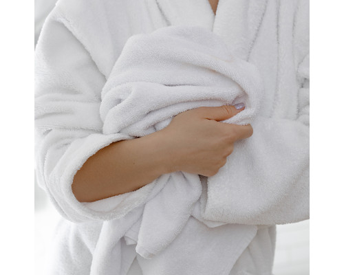 Рушник махровий готельний SoundSleep Crystal білий 500гм2 50х90 см