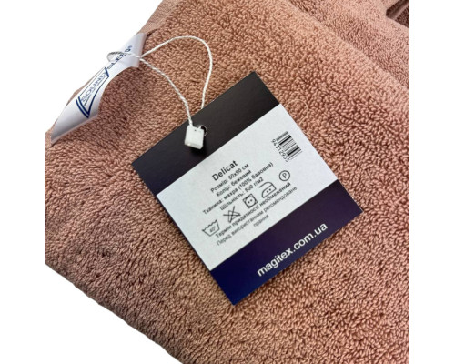Рушник махровий з петелькою SoundSleep Delicat бежевий 500г/м2 70х140 см