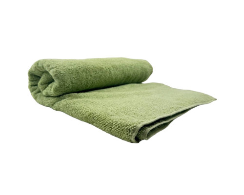 Рушник махровий з петелькою SoundSleep Delicat олива 500г/м2 70х140 см