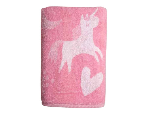 Рушник SoundSleep Unicorn махровий 70х130 см 450г рожевий (2800004961714)