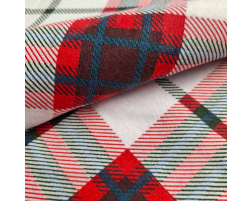 Жіноча піжама фланелева SoundSleep Flanel Cоzy White фланель клітинка біло-червона S (2800005002058)