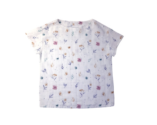 Жіноча піжама зі штанами SoundSleep Muslin Flowers муслінова L/XL  біла (2800004590495)